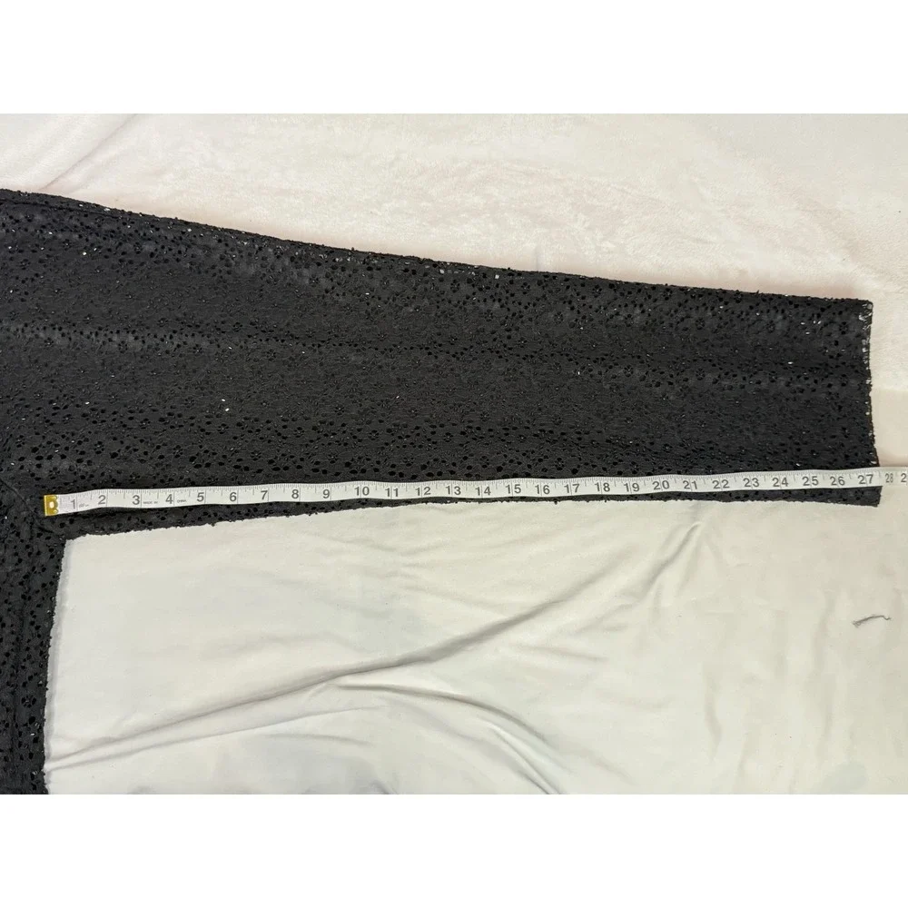 Veronique Young‎ Black Beaded Lace Pants Size 10 Formal Evening Glam